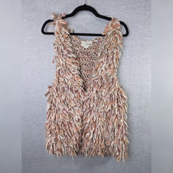 2x 👯♀️Host Pick⚡️Anthropologie Sherbet Loop Knit Vest - Picture 4 of 9